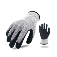 EN388 A5 geschnittene resistente sandige nitrile palmenbeschichtete industrielle Sicherheitsarbeit Handschuhe